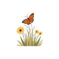 butterfly and flower