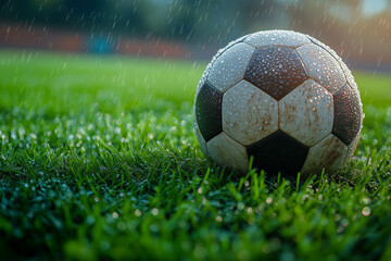 Obraz premium football on grass 