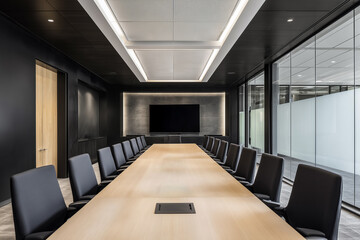 Fototapeta premium futuristic empty boardroom interior