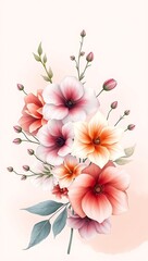Naklejka premium Abstract pastel pink flower background image