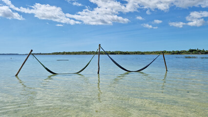 Paradise lagoon in Jericoacoara, Ceara, Brazil.