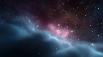 Fototapeta premium Cosmic nebula and starry sky in deep space for astronomy and design
