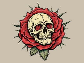 thorny rose illustration