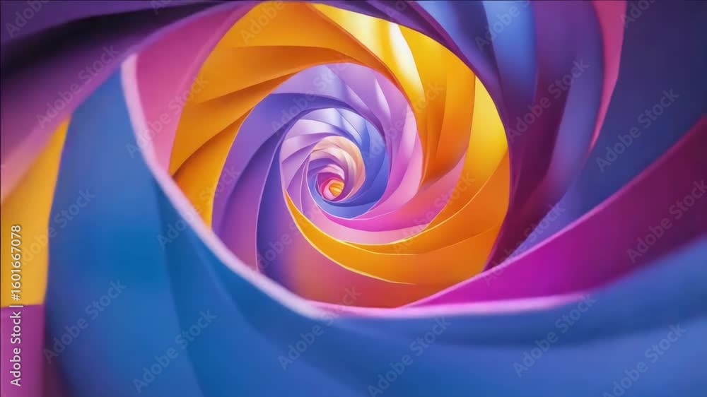 Poster a colorful swirl of rainbow hues, creating an intricate and abstract spiral design that captivates t