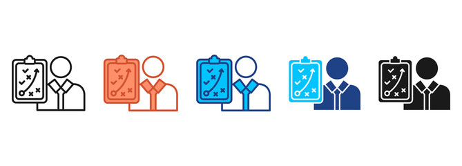 Fototapeta premium Teacher Icon Set Multiple Style Collection
