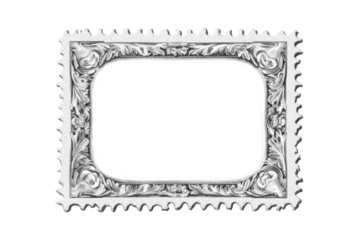 Ornate white frame with empty space