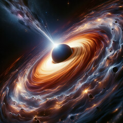 Blackhole space dark universe concept astronomy digital illustration science