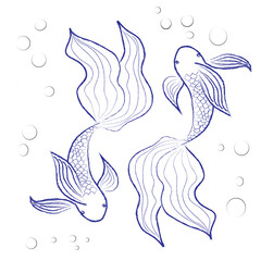 vector illustration of a fish