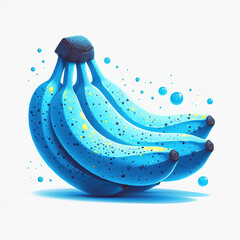 Illustration of a banana blue color sketch concept graphic