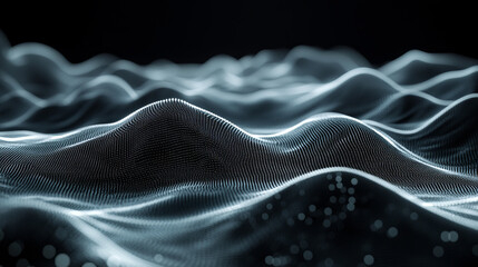 Abstract digital landscape with undulating forms