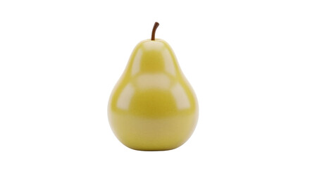 Yellow Pear Candle on Transparent Background Minimalist Decorative Candle