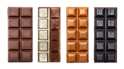 Delicious chocolate bar png isolated on transparent background, a sweet treat for every occasion