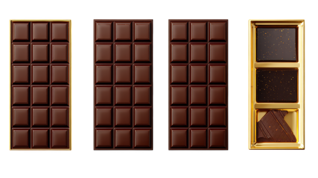 Sumptuous dark chocolate bar, a treat for lovers with exquisite taste delicious