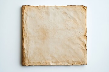 Aged parchment paper with burnt edges texture for vintage designs and backgrounds