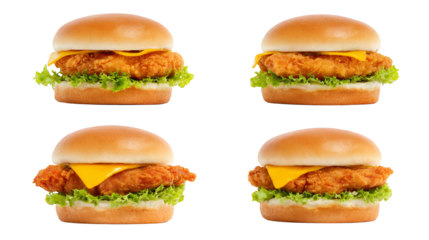 Closeup of a delicious chicken sandwich with fresh lettuce, tasty meal any time of day