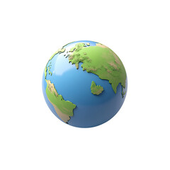 Obraz premium Stylized 3D Earth globe