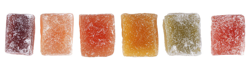 A refreshing row of colorful popsicles, sweet summer delight on sticks colorful