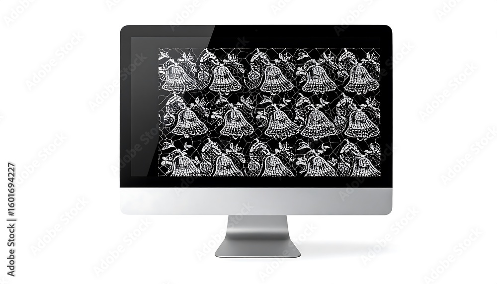 Fototapete computer monitor displaying intricate pattern
