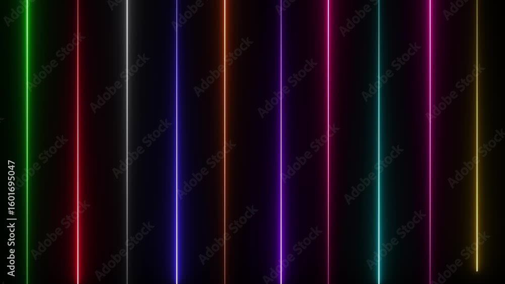 Poster vibrant neon lines abstract background seamless loop animation 4 k ultra h d colorful glowing. neon 