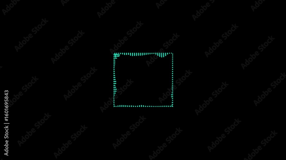 Poster minimalist black and white audio waveform animation with seamless loop and dynamic pulse. teal digit