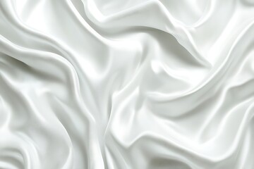 Fototapeta premium Elegant white silk fabric texture background with soft folds and smooth surface