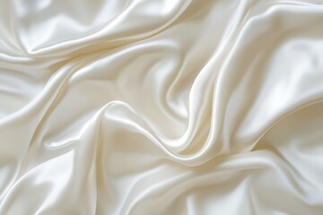 Obraz premium Abstract ivory silk fabric background with soft folds and smooth texture for elegance