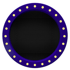 Circle Label Blue and Black