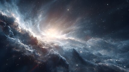 Deep-space inspired abstract with lens flares transports imagination beyond stars into futuristic cosmic art exploration