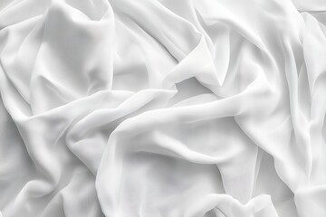 Obraz premium Abstract white fabric background with soft folds, elegant texture for design and decoration