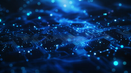 A sleek and minimalist AI tech background in soft blue tones, with neural network lines and digital elements, designed for elegant branding in business, corporate AI, and innovation platforms