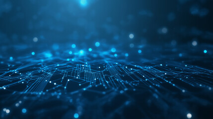 A sleek and minimalist AI tech background in soft blue tones, with neural network lines and digital elements, designed for elegant branding in business, corporate AI, and innovation platforms