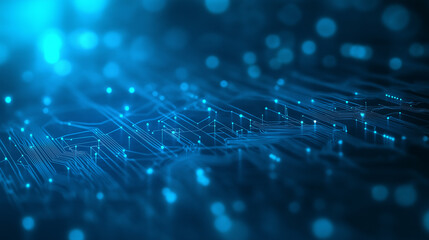 A sleek and minimalist AI tech background in soft blue tones, with neural network lines and digital elements, designed for elegant branding in business, corporate AI, and innovation platforms