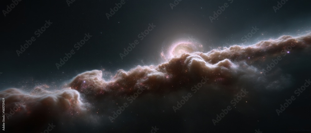 Poster cosmic collision from a central viewpoint: stellar phenomenon in deep space