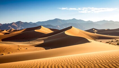 Vast desert landscape with dunes and mountains (1)