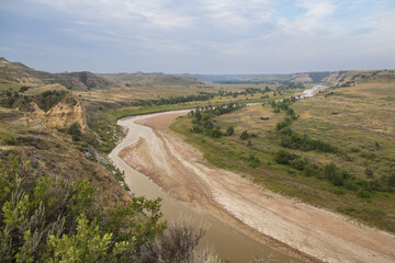 View from Wind Canyon Trail in Theodore Roosevelt National Park, North Dakota
