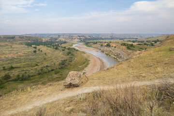 View from Wind Canyon Trail in Theodore Roosevelt National Park, North Dakota
