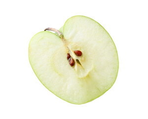 Half of fresh apple isolated on white