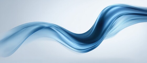 Fototapeta premium Abstract Blue Wave Design: Serene Digital Art