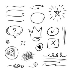 Collection of Hand-Drawn Decorative Doodles