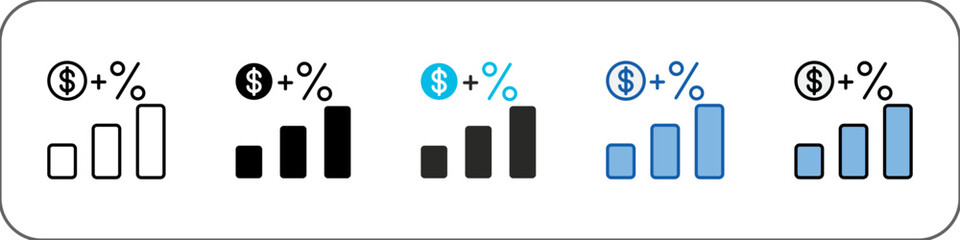 Equation Of Income Icon Pack Multistyle Illustration