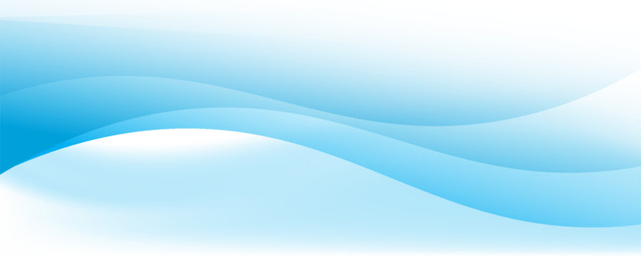 Blue and white business wave banner background. vector