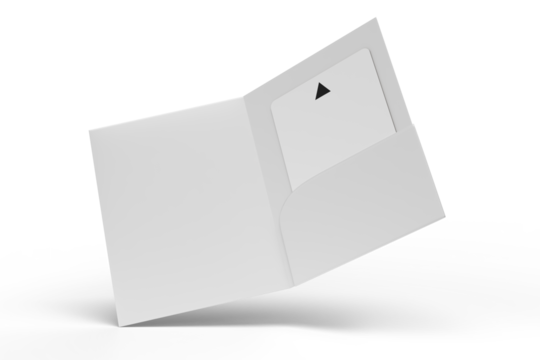 3D Realistic plastic hotel apartment keycard with magnetic strip and booklet holder, open leaflet mockup isolated on background. Blank template for branding hotel key card, credit card, guest room