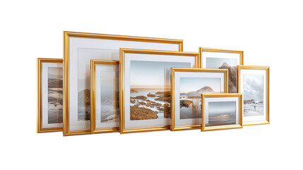 Framed picture image icon 3D rendering isolated on transparent background 