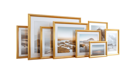 Framed picture image icon 3D rendering isolated on transparent background