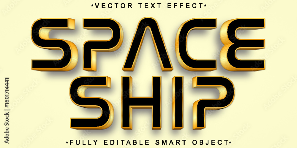 Poster futuristic spaceship rocket space exploration scifi style design vector fully editable smart object 