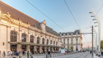 Bordeaux Saint Jean Train Station timelapse, the main railway hub in Aquitaine, France