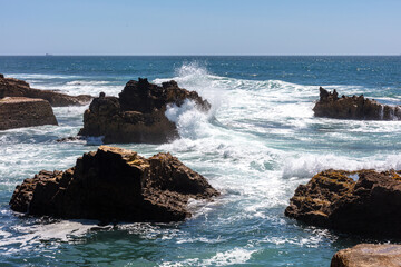 Charming cobblestone street in Sintra with traditional houses
