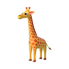 Obraz premium 3d giraffe toy isolated on white