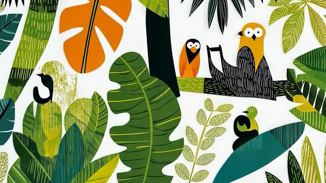 Tropical Jungle Animals & Plants