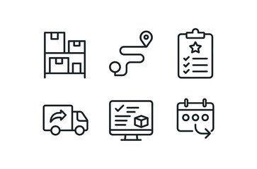 straight perfect stroke icon mono icons style isolated supply inventory buffer supply delivery route planner supply supplier scorecard supply freight tracker supply order mment system